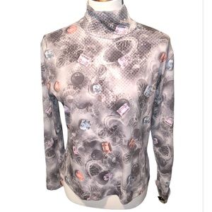 NWT St. John’s Sport Jewel Print Top Women’s size Medium